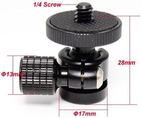 img 3 attached to 📷 Koolehaoda 1/4 Mini Ball Head & Hot Shoe Mount Adapter for Camera Video Light Tripod Monopod: Enhanced Stability and Versatility (1/4 Ball Head)