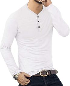 img 3 attached to Stylish Men's Clothing: MLANM Casual Henley Fashion T Shirt in Shirts Category