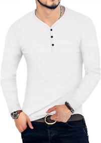 img 2 attached to Stylish Men's Clothing: MLANM Casual Henley Fashion T Shirt in Shirts Category