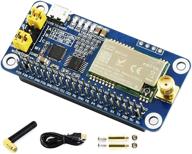 sx1262 lora hat для raspberry pi - частотный диапазон 915 мгц, передача данных до 5 км с автоматическим повторением для увеличения дальности, пробуждение по радиосигналу, беспроводная настройка, обнаружение несущей частоты и поддержка ключей для связи. логотип