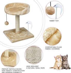 img 2 attached to 67-inch Cat Tree Tower with Sisal Scratching Posts and Interactive Toys for Small Cats and Kittens