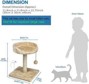 img 1 attached to 67-inch Cat Tree Tower with Sisal Scratching Posts and Interactive Toys for Small Cats and Kittens