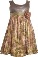 👗 seo-optimized: bonnie jean big girls' sequin bodice dress with foil print skirt logo