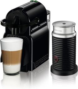 img 3 attached to Nespresso Inissia Black Espresso ☕ Maker with Aeroccino Milk Frother by De'Longhi