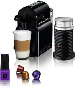 img 2 attached to Nespresso Inissia Black Espresso ☕ Maker with Aeroccino Milk Frother by De'Longhi