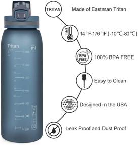 img 2 attached to 🚰 Opard 30oz Leak Proof Sports Water Bottle with Flip Top Lid - BPA Free Tritan Plastic, Reusable for Gym and Outdoor Activities