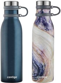 img 4 attached to 🍶 Contigo Couture Collection 20 oz Vacuum-Insulated Stainless-Steel Water Bottle 2 Pack - Midnight Blue/Twilight Shell