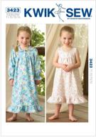 🌙 get cozy and crafty with kwik sew k3423 nightgowns sewing pattern: size t1-t2-t3-t4 logo