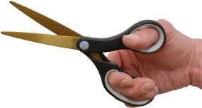 img 3 attached to ✂️ Basix 55847 2-Pack 8-Inch Scissors with Titanium Bonded Blades, Set of 2