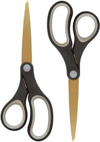 img 4 attached to ✂️ Basix 55847 2-Pack 8-Inch Scissors with Titanium Bonded Blades, Set of 2