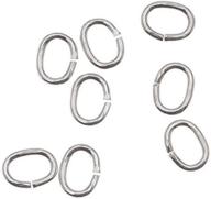 🔗 sterling silver oval jump rings (4x3mm) - 20-piece set by beadaholique, 22-gauge, silver finish logo