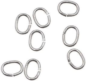 img 1 attached to 🔗 Sterling Silver Oval Jump Rings (4x3mm) - 20-Piece Set by Beadaholique, 22-Gauge, Silver Finish