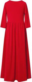 img 3 attached to 👗 Stylish QPANCY Black Dresses for Girls: Burgundy Church Clothing Collection