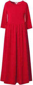 img 4 attached to 👗 Stylish QPANCY Black Dresses for Girls: Burgundy Church Clothing Collection