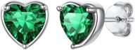 💎 впечатляющие серьги faithheart birthstone для женщин - изысканные серебряные штифты, идеальные украшения для девочек в элегантной брендовой коробке. логотип