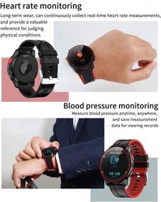 img 2 attached to 📱 EIGIIS Fitness Tracker Smartwatch with Heart Rate & Blood Pressure Monitor, Sleep Tracking, and 1.3" Touch Screen, IP68 Waterproof Pedometer for Men and Women