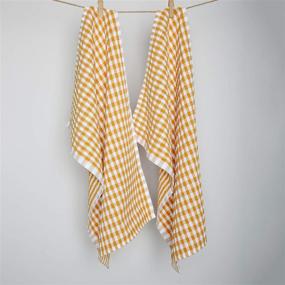 img 2 attached to 🌻 Country Maison Terry Dish Towels: Set of 4, 16x26 Inches, Highly Absorbent Cotton Kitchen Towels - Yellow