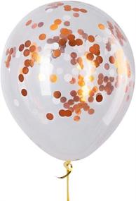 img 1 attached to Orange Confetti White Balloons Decorations