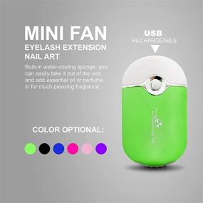 img 2 attached to 🌬️ GreenLife® Bladeless Handheld Mini Fan - USB Rechargeable Portable Cooling Fan for Eyelash Extensions (Pink)