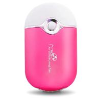 🌬️ greenlife® bladeless handheld mini fan - usb rechargeable portable cooling fan for eyelash extensions (pink) logo