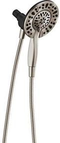 img 3 attached to 🚿 Dual-function Delta In2ition Satin Nickel 4-Spray Shower Head: Handheld Shower Head and Fixed Showerhead Combo