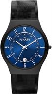 skagen men's sundby titanium and stainless steel mesh casual quartz watch: sleek style and timekeeping excellence logo