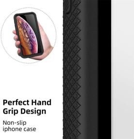 img 2 attached to Clear & Black Full Body Protection Case for iPhone Xs 5.8 inch, Shockproof Rugged Cover Case with Screen Protector - Heavy Duty