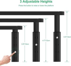 img 2 attached to 🖥️ Minthouz Monitor Stand Riser: Adjustable, Ergonomic, Heavy Duty for Laptop, Computer, iMac, Printer