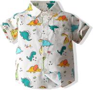 dinosaur button boys' hawaiian holiday animal clothing logo