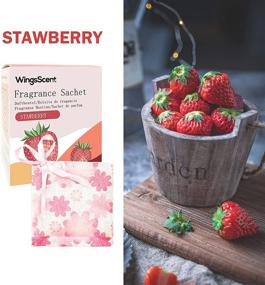 img 3 attached to 🍓 WingsScent 12 Packs Strawberry Fragrance Sachets for Drawers and Closets - Long-Lasting Sachet Bags - Home Fragrance Sachets