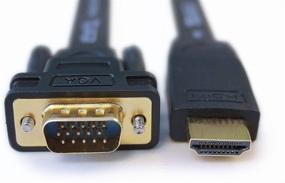 img 1 attached to 🔌 High-Resolution HDMI to VGA Converter Cable - 6ft (1.8m) Plugable Adapter, Supports up to 1920 x 1080 (60Hz)