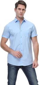 img 3 attached to 👔 Sleek and Casual Button-Up Sleeve Shirts for Men - Ultimate Men's Clothing Collection