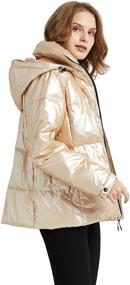 img 3 attached to 🧥 Orolay Women's Winter Metallic Hooded Coat: Sleek Style for Cold Weather Fashion