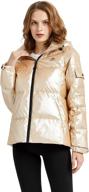 🧥 orolay women's winter metallic hooded coat: sleek style for cold weather fashion logo