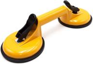 heavy duty wfpower suction cups for glass lifting - double suction cup to lift glass, windshields, tile with sturdy aluminum vacuum plate handle, in vibrant yellow color logo