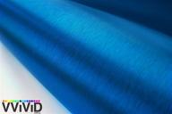 1ft x 5ft vvivid metallic blue brushed metal vinyl wrap roll with xpo air release technology logo