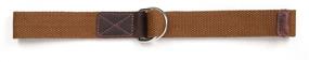 img 1 attached to 👖 Men's Caramel Canvas D Ring Belt - Aaron Leather Accessories