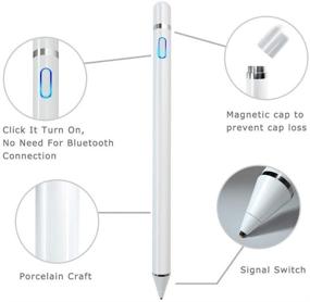 img 3 attached to 🖊️ High-Quality White Stylus Pen Pencil 1st Gen Replacement for iPad Pro, iPad, iPad Mini, and iPad Air - iOS & Android Compatible