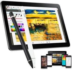 img 1 attached to 🖊️ High-Quality White Stylus Pen Pencil 1st Gen Replacement for iPad Pro, iPad, iPad Mini, and iPad Air - iOS & Android Compatible