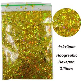 img 2 attached to Hexagon Glitter Sequins Holographic Sparkles