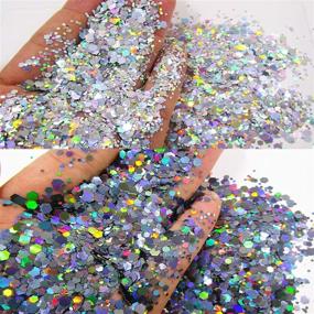 img 3 attached to Hexagon Glitter Sequins Holographic Sparkles