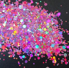 img 1 attached to Hexagon Glitter Sequins Holographic Sparkles
