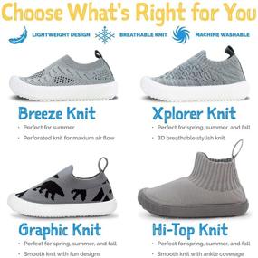 img 1 attached to 👟 JAN & JUL Kids Knit Shoes: Air Cushioned Soft Insole, Machine Washable & Light-Weight Sneaker for Toddlers, Boys & Girls