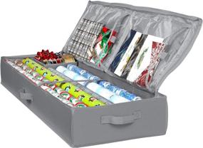 img 4 attached to Underbed Wrapping Paper Storage Container - Holds up to 27 Rolls, 1 3/8” Diameter - Organizes Wrapping Paper, Ribbon, and Bows - Durable 600D Material - Fits Rolls up to 40 inches