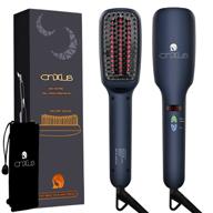 💇 ionic hair straightener brush: cnxus mch ceramic heating, led display, adjustable temperatures, anti scald feature - perfect portable frizz-free hair care comb logo