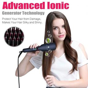 img 3 attached to 💇 Ionic Hair Straightener Brush: CNXUS MCH Ceramic Heating, LED Display, Adjustable Temperatures, Anti Scald Feature - Perfect Portable Frizz-Free Hair Care Comb