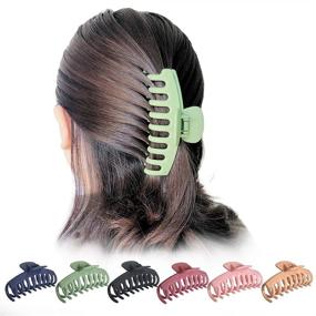 img 1 attached to OWIIZI Big Claw Clips: 4.3″ Matte Large Hair Claw Clips for women Long Thick Hair – Strong Hold & Non-Slip Design (Single Piece)