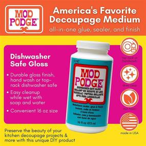 img 3 attached to 🔒 16-Ounce Mod Podge Dishwasher Safe Waterbase Sealer, Gloss - CS25139, Multipurpose Glue and Finish