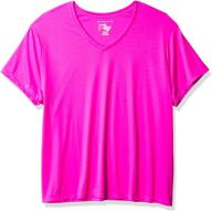 just my size cool 👚 dri plus-size women's short sleeve v-neck tee logo