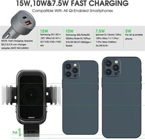 img 3 attached to [2021 Version] ZOOAUX Wireless Car Charger, 15W Qi Fast Charging Auto-Clamping Air Vent Mount Phone Holder with Cooling Fan for iPhone 13/13 Pro/13 mini/12/11/XR/X/8, Samsung S21/S20/S10/S9/S8